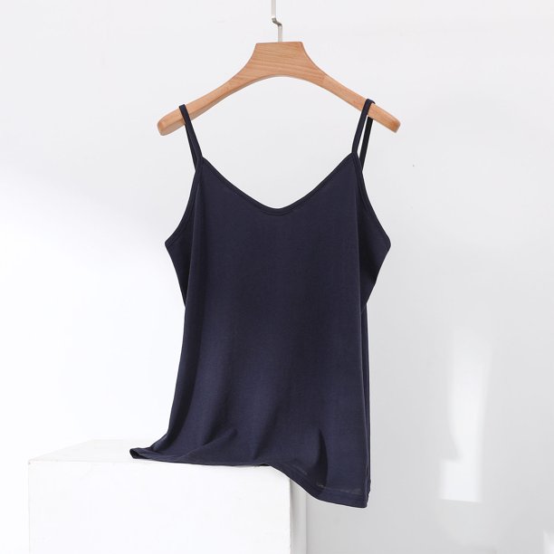 Camisola de manga corta para mujer, de color liso, con cuello en V, para exteriores, ropa interior básica, para decoración del hogar, pijama sin mangas de algodón.