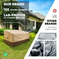 thumbnail image 4 of PatioGem Outdoor Furniture Covers, Waterproof Patio Chair Sofa Loveseat Lounge Bench Cover, 600D Heavy Duty 3-Seat Rectangle Couch Cover with Air Vents, Beige & Brown, 4 of 8