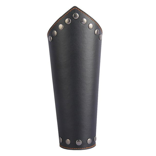 Guante de tiro con arco de cuero Brazales de cuero Brazo Cuff Cosplay Props. Negro jinwen Cuero de PU