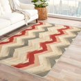 thumbnail image 1 of 4 x 6 Area Rug Geometric Rugs, Rustic Carpet for Living Room Bedroom Chevron Patterned Indoor Home Decor, Non Slip Soft & Low Pile Large Washable Rug ZH&161, 1 of 7