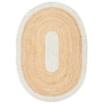 thumbnail image 2 of SAFAVIEH Braided Carina Bordered Reversible Area Rug, Light Gray/Natural, 6' x 9' Oval, 2 of 11