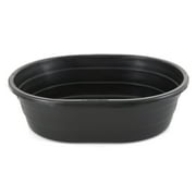 Little Giant 15 Gal Poly Plastic Oval Stock Water Tank Trough, Black (2 Pk)