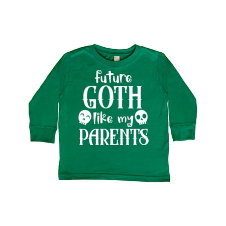 

Inktastic Future Goth Like my Parents with Skulls Gift Toddler Boy or Toddler Girl Long Sleeve T-Shirt
