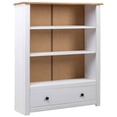 thumbnail image 1 of vidaXL Adult Mid-Height Bookcase and Book Shelf White 80x35x110 cm Solid Pine Wood Panama Range, 1 of 5