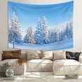 thumbnail image 4 of DaShan Winter Forest Tapestry Wall Hanging,Winter Scenery Backdrop for Bedroom Living Room Dorm,60"Wx50"L, 4 of 5