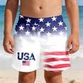 thumbnail image 2 of CONROSES Independence Day Toddler Boys Swim Trunks Patriotic Usa Flag Star Striped Graphic Board Shorts for Boy Casual 4Th Of July Cozy Dailywear 3-4 Years, 2 of 5