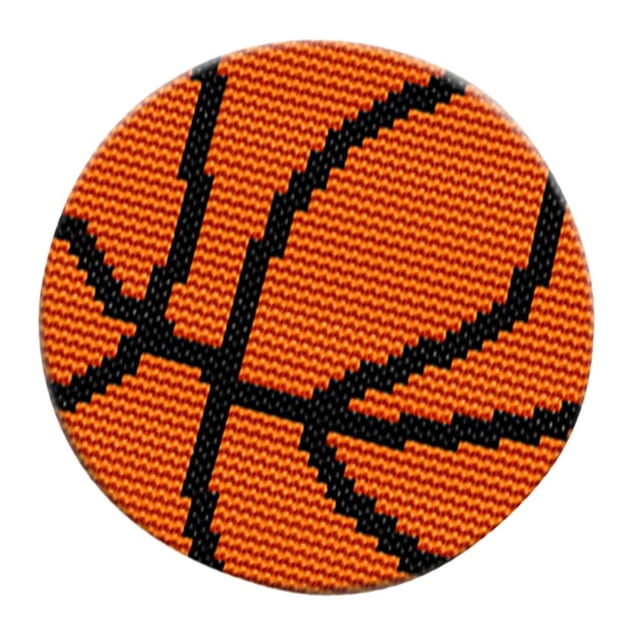 veasfak 10.63 Inch Latch Hook Rug DIY Needlework Sets Unfinished Crocheting Yarn Mat Baskeball