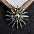 thumbnail image 2 of This elegant and stylish French vintage sunflower brooch is perfect as a corsage or jacket pin., 2 of 5