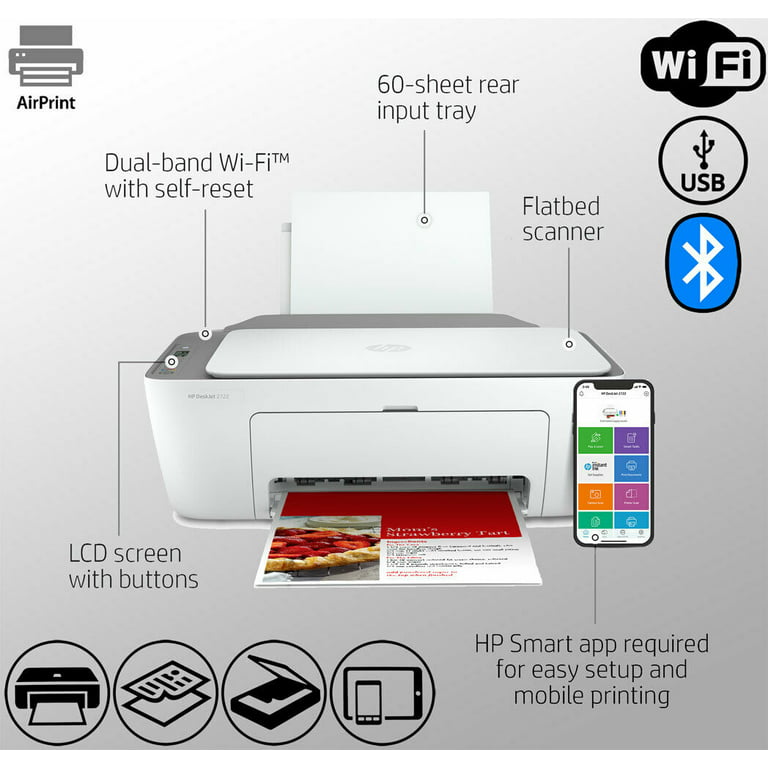(Used) HP DeskJet 2700 series All-in-One Wireless Color Inkjet Printer