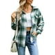 thumbnail image 2 of Camisa de franela a cuadros para mujer,Camisa tipo blusa con puños de manga larga a cuadros para mujer Camisa a cuadros para mujer Calidad inigualable, 2 of 6