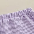 thumbnail image 6 of Hiijoy Toddler Girl Gingham Plaid Shorts Elastic Waist Ruffle Lightweight Shorts, Sizes 3-4T, 6 of 6