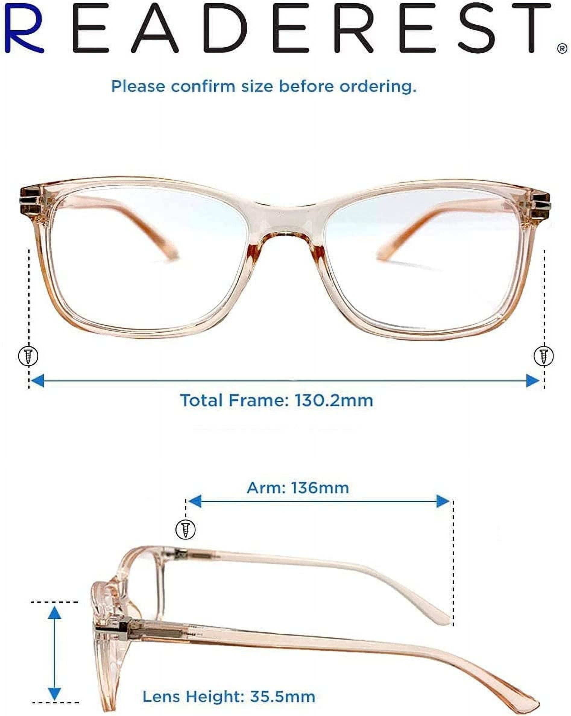 Readerest Blue Light Blocking Reading Glasses Blush Zero Magnification