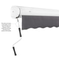 thumbnail image 6 of Awntech 14' x 10' Full Cassette Manual Patio Retractable Awning Acrylic Fabric, Gunmetal, 6 of 7