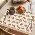 thumbnail image 3 of Summer Camels Placemats Set of 8 Farmhouse Retro Cartoon Desert Animals Place Mats Indoor Wipeable Table Mats Washable Cloth Dining Table Placemats for Kitchen Holiday Party Home Decor 13x19 Inch, 3 of 9
