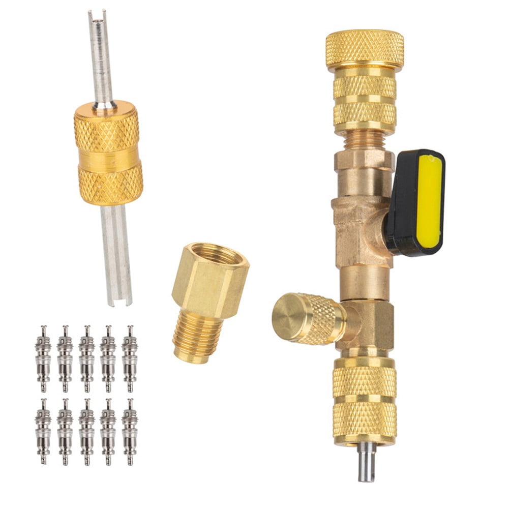 Air Conditioning Valve Core Remover Dual Size 1/4 & 5/16 Flare Tool for R410A