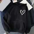 thumbnail image 2 of THDHVS Oversized Hoodies for Women,Womens Hoodies,Casual Women's Fashion Print Long Sleeve Hooded Pocket Tops Sweatshirts Black XL, 2 of 5