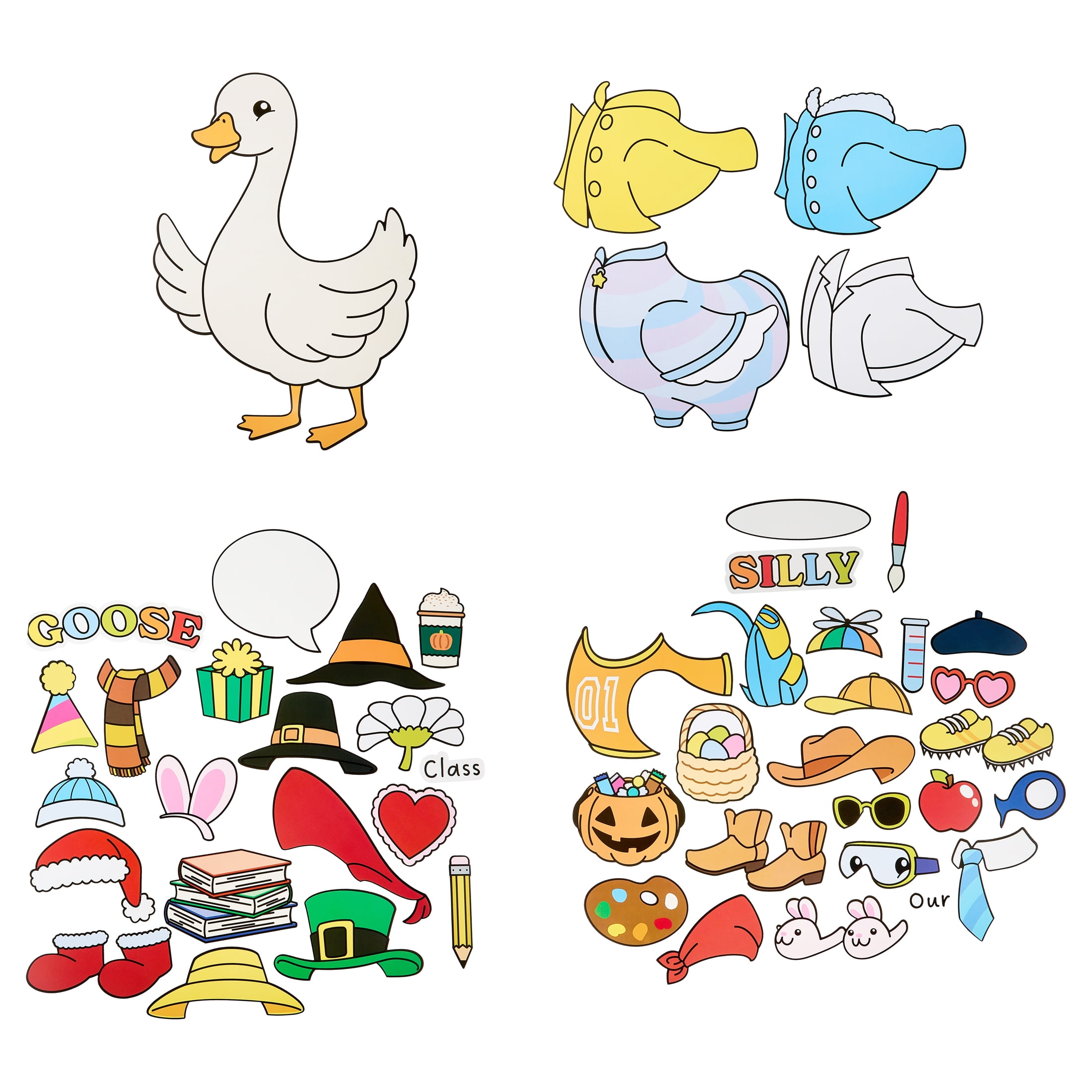Pen+Gear Silly Goose Classroom Decorations Set, 49 Pieces, Multiform