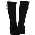 thumbnail image 3 of Sam Edelman Vinney Black Suede Over The Knee Fashion Block High Heels Booties, 3 of 3