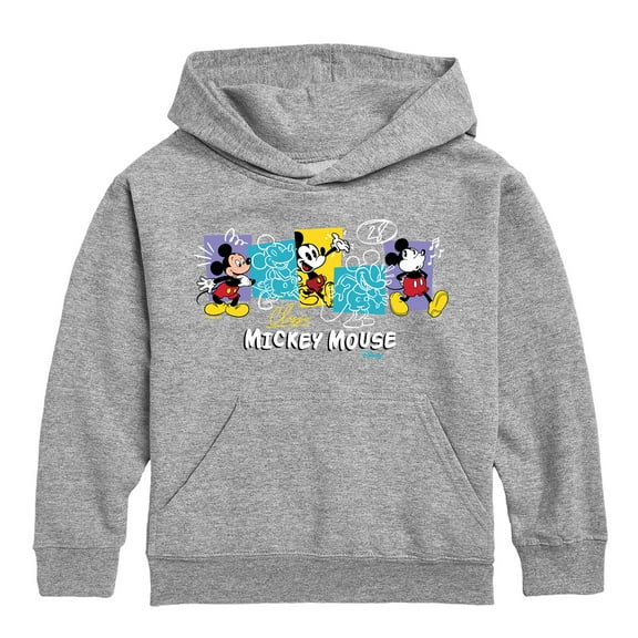 Disney - Classic Mickey Mouse Retro Sketches -Youth And Toddler Pullover Fleece Hoodie