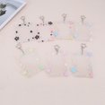 thumbnail image 5 of Unique Bargains 1 Pc ID Badge Holder Portable Stars Keychain Card Holder Light Purple, 5 of 5