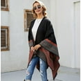 thumbnail image 3 of PIKADINGNIS Women Shawl Wraps Poncho Fleece Sweater Coat Cape Travel Sunscreen Shawel Office Blanket Scarf, 3 of 6