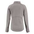 thumbnail image 3 of Women's Cutter & Buck Heather Gray Carolina Panthers  Peshastin Eco Fleece Recycled Tri-Blend Raglan Half-Zip Jacket, 3 of 3