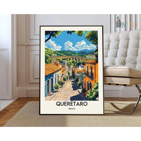 Queretaro Mexico City Poster, Unframed Paper Poster 8x10in