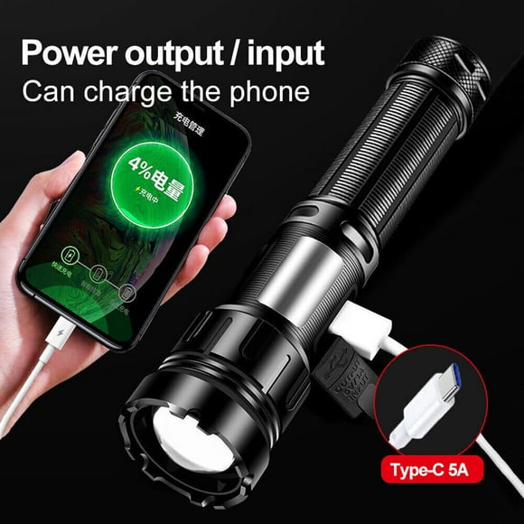 1000000 Lumens Super-Bright LED Tactical Flashlight Rechargeable COB Work Light