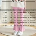 thumbnail image 3 of BLTIBY Girls Boys Cotton Flare Pants Fall Solid Color Yoga Bottom Pant Toddler Elastic Waist Fashion Lightweight Leggings Trousers White 5-6 Years, 3 of 5
