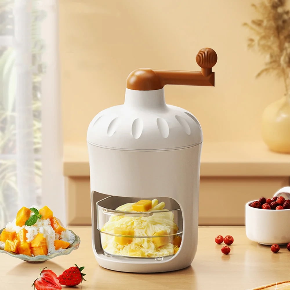 Manual Shaved Ice Maker Machine and Snow Cone Machine for making Snowcones Ice Cream and Slushy with Ice Cube Trays-BPA Free