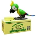 thumbnail image 2 of facefd Cute Cartoon Parrot Eating Coin Money Box Automatic Parrot Piggy Bank Electronic Money Box, 2 of 6