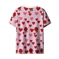 thumbnail image 5 of VBTAPA Tuxedo T-Shirt Short Sleeve Funny Tux with Bowtie Graphic Tee Shirt for Men Casual Holiday Tops Pink M, 5 of 7