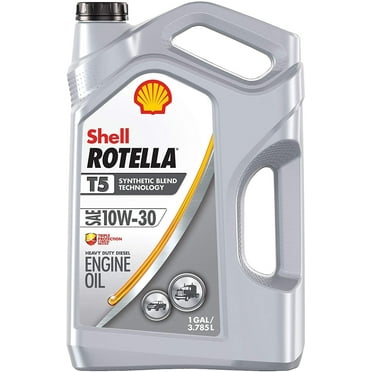 Shell Rotella T5 Advanced Low-Ash Diesel Engine Oil 10W-30, 1 Gallon (3 Pack)