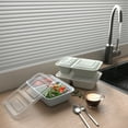 thumbnail image 2 of Frigidaire 12 Pack Reusable Meal Prep Containers, 2 Compartments, Divided Storage Containers, Wheat Straw Material, 12 Lids & 12 Bases, 2 of 3