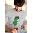 thumbnail image 3 of Old Glory Mens Vegetable Pickle Dill Deal With It Short Sleeve Graphic T Shirt, 3 of 6