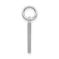 thumbnail image 2 of Diamond2Deal 14K Or Blanc Satin Taille Diamant Initiale Charme pour Femmes, 2 of 5