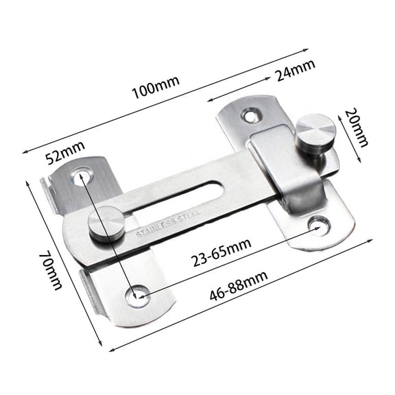 Stainless Steel Door Hasp Latch,Heavy Duty Security Door Bolt with Easy Installation for Sliding & Barn Doors