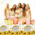 thumbnail image 6 of 2ooya Sunflower Elephant Theme Printed Table Cover for Gender Reveal Birthday Party，3pcs, 6 of 6