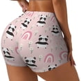 thumbnail image 2 of Sigee Cute Cartoon Panda Print Women's High Waist Workout Shorts - Squat Proof, Tummy Control, Yoga and Gym Activewear-XX-Large, 2 of 9