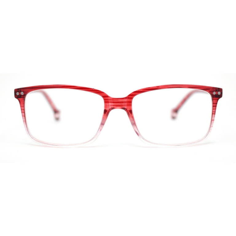 Stylish Classic Thin Plastic Rectangular Horn Rim Reading Glasses
