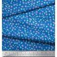 thumbnail image 2 of Soimoi Blue Poly Georgette Fabric Diamond Geometric Printed Craft Fabric by the Yard 52 Inch Wide, 2 of 3