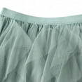 thumbnail image 3 of DuoJiaJ Women's Tulle Skirts Pleated High Waist Mesh A-Line Skirt,Green One Size, 3 of 5