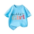 thumbnail image 1 of Yanlir 2-13 Years Girls Cotton Short Sleeve Shirts Toddler Soft Crewneck T-Shirts Solid Summer Tees Casual Tops for Children Everyday Wear(Blue#1,4-5 Years), 1 of 9