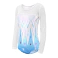 thumbnail image 5 of UJNDER Girl's Long Sleeve Dance Gymnastics Leotard with Rhinestone Glitter Print Pants and Headband Outfits for Girls,05_Light Blue,7-8 Years, 5 of 6
