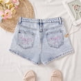 thumbnail image 6 of ATOGUTA Girls School Denim Shorts Cute Summer Trendy Fashion Jean Shorts High Waist Straight Leg Clothes Jorts Size 13-17, Light Blue, 6 of 6