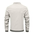 thumbnail image 3 of Bcfgryg Male Autumn And Winter Stand Collar Casual Baseball Solid Color Tops Coat Breathable Casual Jackets For Men Hiking, 3 of 4