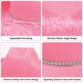 thumbnail image 6 of Wowstyle Furry Pink Hat Western Cowgirl Hat for Women Cosplay Party Costumes Inflatable Cowboy Festival Outfit Cap, 6 of 6