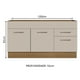thumbnail image 3 of Mueble de Cocina MADESA Agata 150 cm 2 Puertas 2 Cajones Marrón/Crema, 3 of 9
