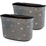 eing Car Trash Can Bling Crystal Auto Storage Pockets,100% Leak Proof Car Trash Container Bin Car Garbage Bag Hanging for Backside/Gearshift/Center Console,(2 - Pack, Multicolor)