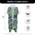 thumbnail image 4 of HELLHERO Tropical Coastal Harbor Print Kimono - Lightweight Breathable Beach Cover Up | Flowy Loose Fit for Summer Vacation, Pool & Resort, 4 of 4